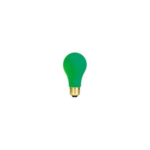 Bulbrite 60A/CG 60 Watt Incandescent A19 Party Bulb, Medium Base, Ceramic Green