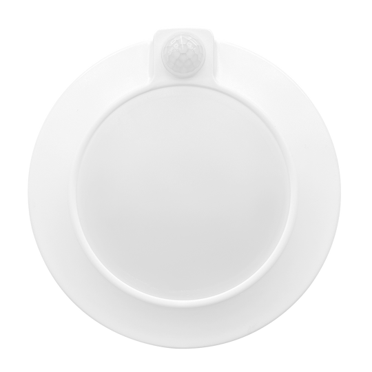 Luxrite LED 4" Surface Mount Round Disk with Passive Infrared Sensor, 10W, 600 Lumens, Color Selectable - 3000K/4000K/5000K, 80 CRI, White Finish, Dimmable (LR23832)