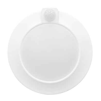 Luxrite LED 4" Surface Mount Round Disk with Passive Infrared Sensor, 10W, 600 Lumens, Color Selectable - 3000K/4000K/5000K, 80 CRI, White Finish, Dimmable (LR23832)