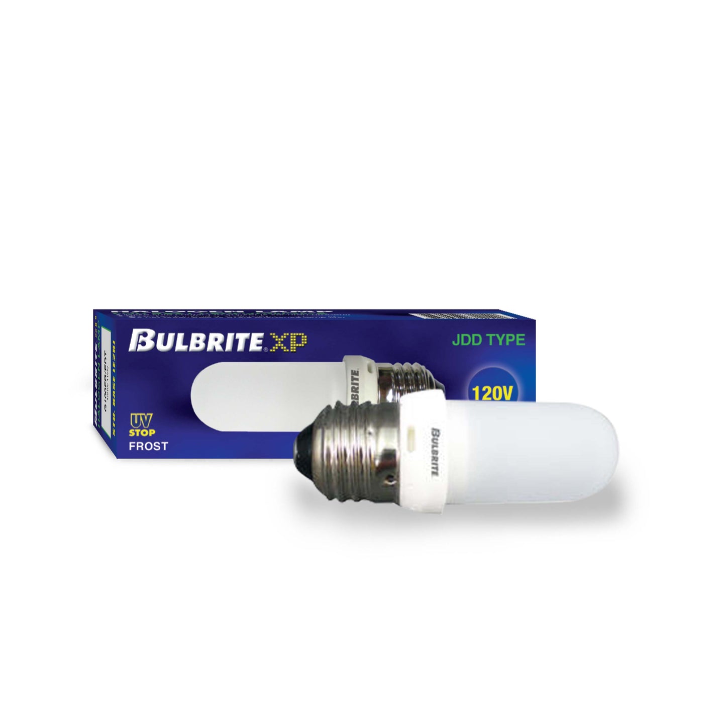 Bulbrite Pack of (5) 100 Watt 120V Dimmable Frost T8 Double Envelope Halogen Mini Light Bulbs with Medium (E26) Base, 2900K Soft White Light