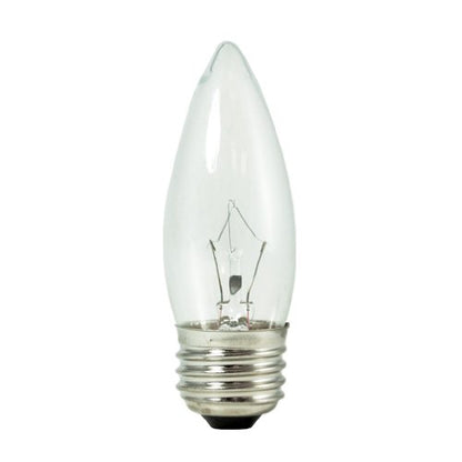 Bulbrite KR25ETC/32 25 Watt Dimmable Krypton Krystal Touch B10 Torpedo Chandelier Bulb, Medium Base, Clear, 10-Pack