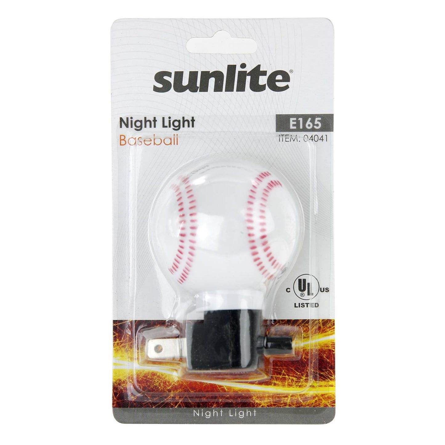 Sunlite E165 White Baseball Decorative Night Light