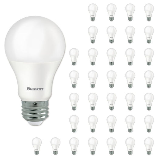 Bulbrite LED A19 Dimmable Medium Screw Base (E26) Light Bulb, 60 Watt Equivalent 2700K, 36 Pack