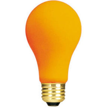 Bulbrite 40A/CO 40 Watt Incandescent A19 Party Bulb, Medium Base, Ceramic Orange