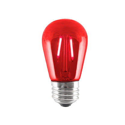 Bulbrite LED2S14/RED/FIL 2-Watt LED S14 Sign Bulb, 10W Equivalent, Medium Base, Red