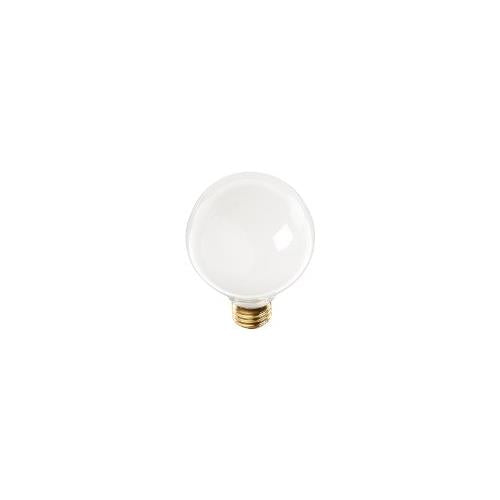 Bulbrite 25G25WH2 25 Watt Incandescent G25 Globe, Medium Base, White