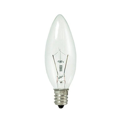 Bulbrite KR10CTC/25 10 Watt Dimmable Krypton Krystal Touch Torpedo B8 Chandelier Bulb, Candelabra Base, Clear, 10-Pack