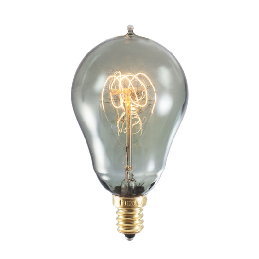 Bulbrite NOS25A15/LP/E12/SMK 25 Watt Nostalgic Edison A15 Bulb, Vintage Loop Filament, Candelabra Base, Smoke Finish