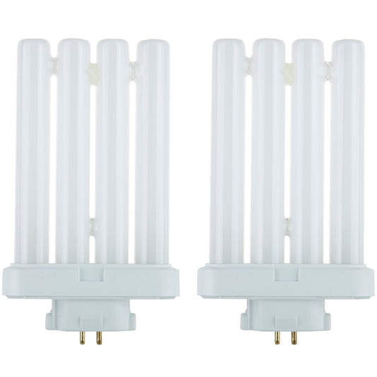 Sunlite 40530 FML27/30K/2PK Quad Tube Plug-In Compact Fluorescent Lamp, FML 4-Pin, 27 Watts, 1500 Lumens, 3000K Warm White, 4-Pin (GX10q4) Base, 120 Volts, 2 Pack