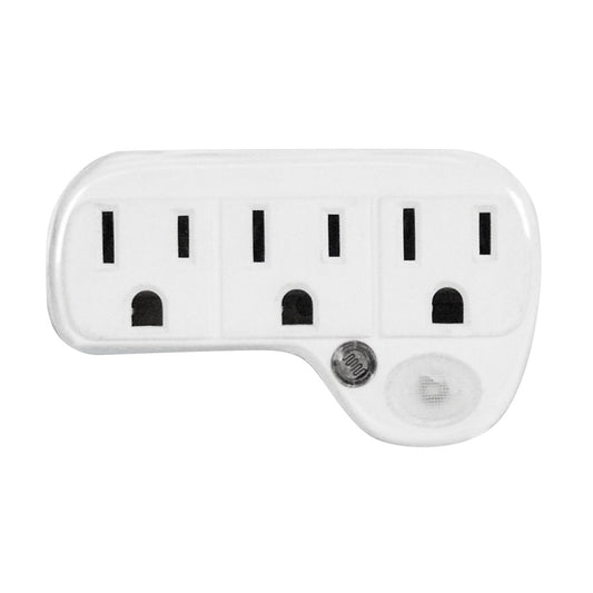 LED Night Light and 3 Outlets