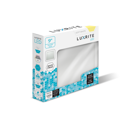Luxrite Surface Mount LED18/SLIM9/30K/W/SQ 3000K Soft White
