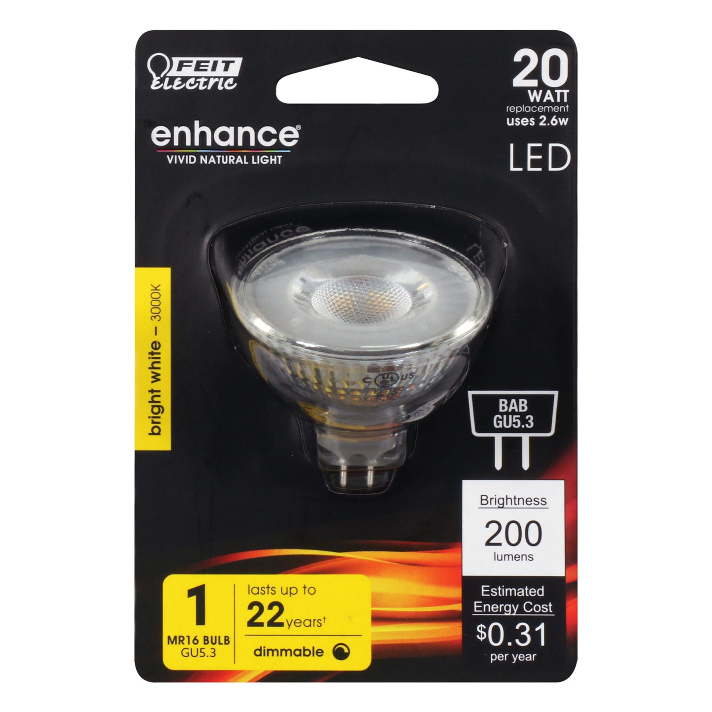 200 Lumen 3000K Dimmable LED