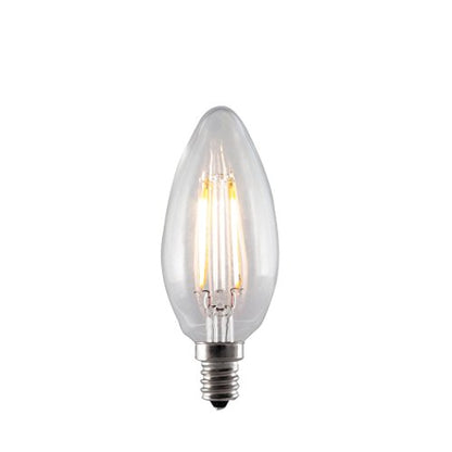 Bulbrite LED2B11/27K/FIL/E12 2-Watt LED Filament B11 Chandelier Bulb, 25W Equivalent, Candelabra Base, Warm White