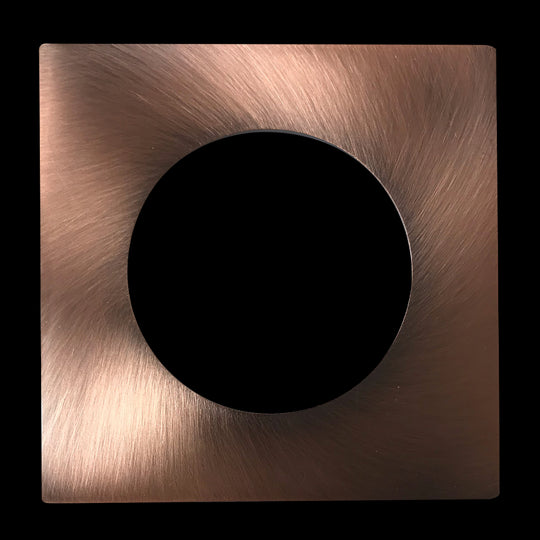 Luxrite 2" Regressed Interchangeable Canless Spotlight Square Copper Trim, Pack of 5 (LR23451)