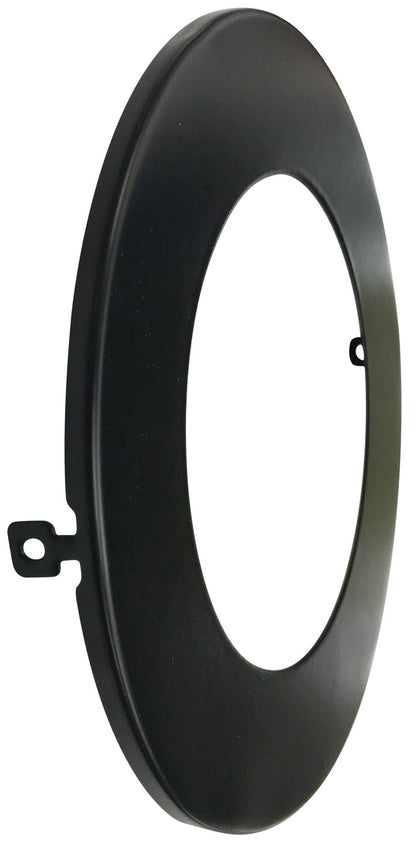 Luxrite 4" Mini Panel Round Smooth Black Trim For Canless Wafer Spotlight (LR23770)