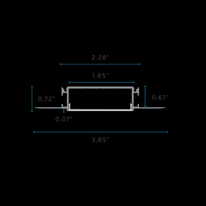 Luxrite LR43120 96" Recessed PLASTER-In Channel