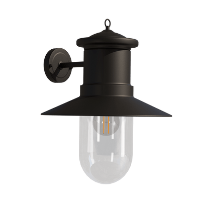 Bolta Single Light Industrial Farmhouse Outdoor Barn Wall Sconce with Clear Glass