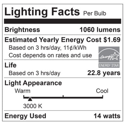 Sunlite 81332 LED BR40 Recessed Light Bulb, 13 Watt (75W Equivalent), 1100 Lumens, Medium Base (E26), Dimmable, Flood-Light, UL Listed, 3000K - Warm White, Pack of 6