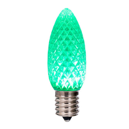 Vickerman C9 LED Green Faceted Replacement Bulb, - 50 Pack