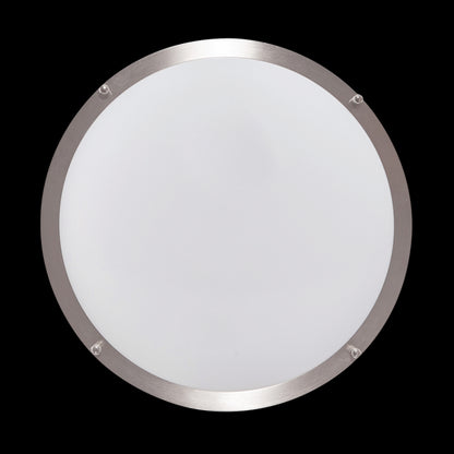 Luxrite LED 12" Double Ring Suface Mount, 14W, 1120 Lumens, Color Selectable - 2700K/3000K/3500K/4000K/5000K, 80 CRI, Chrome Finish, Dimmable, Pack of 2 (LR23281)