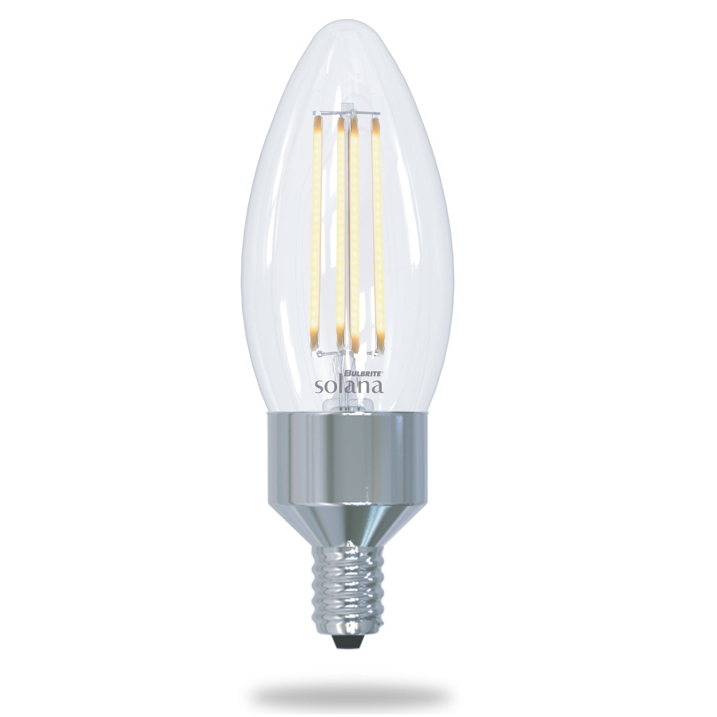 Bulbrite Solana 4W B11 Clear Chandelier Smart LED Bulb