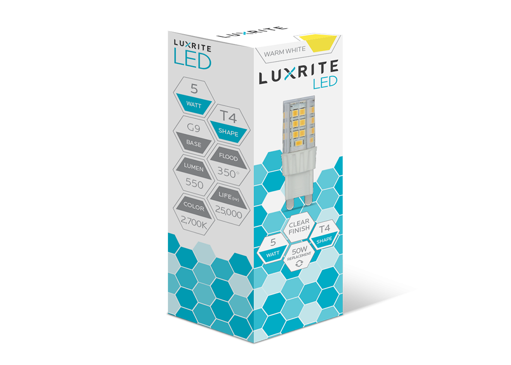 Luxrite Mini LED5T4G9/27K/DIM 2700K Warm White