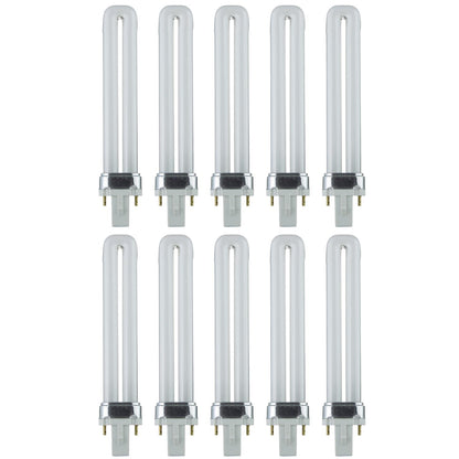 Sunlite 9 Watt PL 2-Pin Single U-Shaped Twin Tube, G23 Base, Warm White