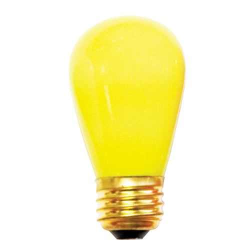 Bulbrite 11S14CY 11W Dimmable S14 String Light Replacement Bulb, Medium Base, Ceramic Yellow