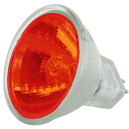 Sunlite 20MR11/SP/12V/R Color MR11 10° Narrow Spot Halogen Lamps, 20-Watt, 12-Volt, GU4 2-Pin Base, Cover Glass, Dimmable, 2,000 Hour Life Span, Red (24 Pack)
