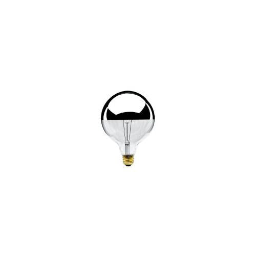Bulbrite 100G40HM 100 Watt Dimmable Incandescent Half Chrome G25 Globe Bulb, Medium Base