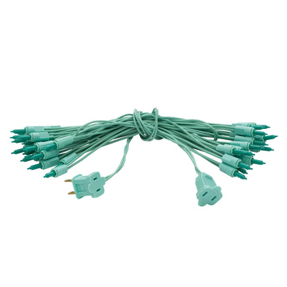Vickerman 50 Light LED Aqua Dura-Lit Mini Lights, Aqua Wire- 2 Pack