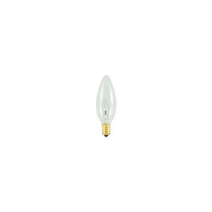 Bulbrite 40CTC/E14 40 Watt Incandescent B10 Torpedo Chandelier Bulb, European Base, Clear