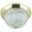 Sunlite 15" Decorative Dome Ceiling Fixture, Polished Brass Finish, White Lens