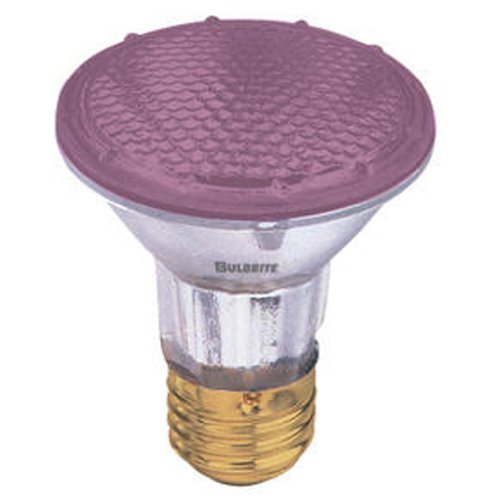 Bulbrite H50PAR20P 50 Watt Dimmable Colored Light Halogen PAR20, Medium Base, Pink