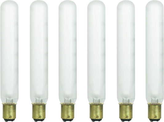 Sunlite 40 Watt T6.5 Tubular Double Contact Base Frost (6 Pack)