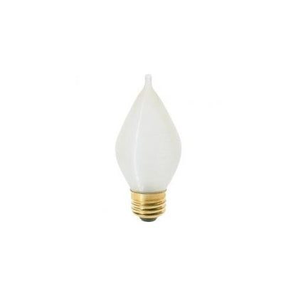 Bulbrite 25C15S 25 Watt Incandescent C15 Spunlite Chandelier Bulb, Medium Base, Satin