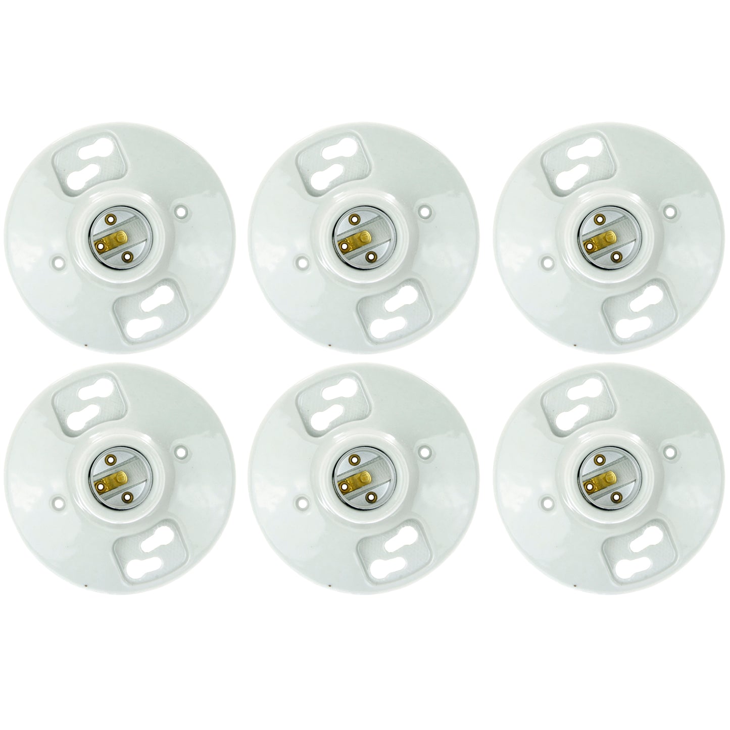 E196 PORCELN LAMP HOLDER  6PK  SUNLITE*