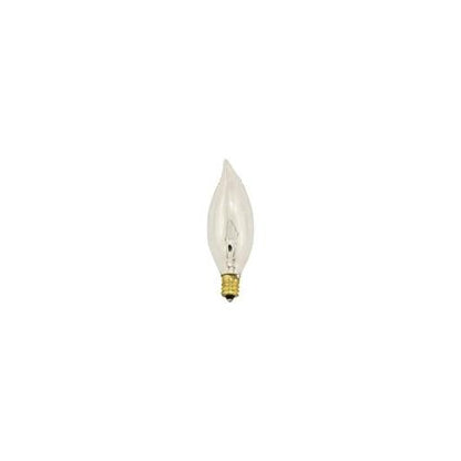 Bulbrite KR60CFC/32 60 Watt  Krystal Touch Dimmable Krypton CA10 Flame Tip Chandelier Bulb, Candelabra Base, Clear