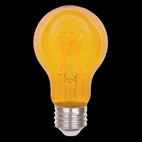 Luxrite LED Filament A19 Light Bulb, E26 Medium Base, 4.5W, Yellow Transparent Bulb Finish, Pack of 8 (LR21725)