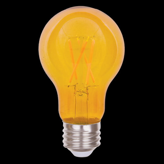 Luxrite LED Filament A19 Light Bulb, E26 Medium Base, 4.5W, Yellow Transparent Bulb Finish, Pack of 8 (LR21725)