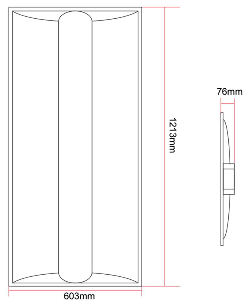 Luxrite Lay In LED60W2X4TROFFER/CB/35K 3500K Neutral White