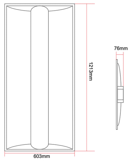 Luxrite Lay In LED60W2X4TROFFER/CB/35K 3500K Neutral White