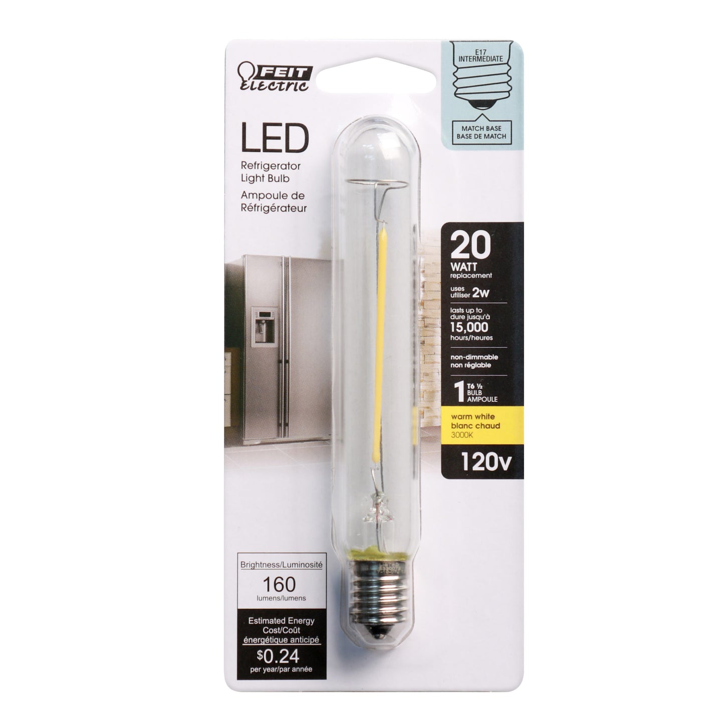 160 Lumen 3000K Non-Dimmable LED