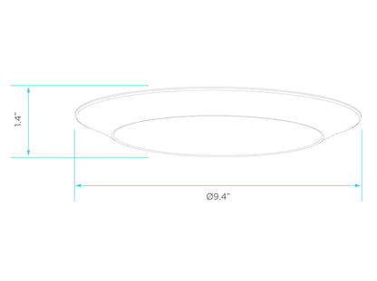Luxrite LED 8" Surface Mount Round Disk, 27W, 2000 Lumens, Color Selectable - 3000K/4000K/5000K, 80 CRI, White Finish, Dimmable, Pack of 2 (LR23835)