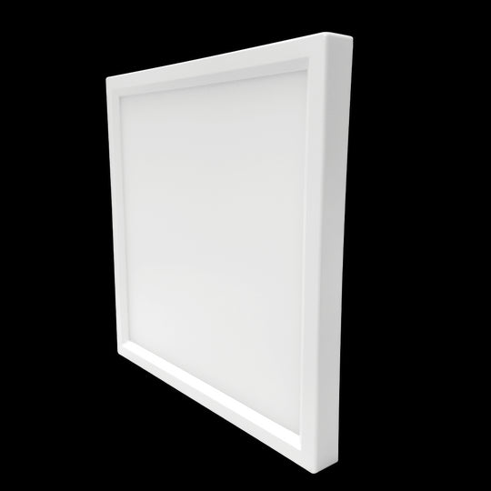 Luxrite LED Surface Mount 6" Square Slim, 15W, 950 Lumens, Color Selectable - 3000K/4000K/5000K, 80 CRI, White Finish, Dimmable,Pack of 2 (LR23593)
