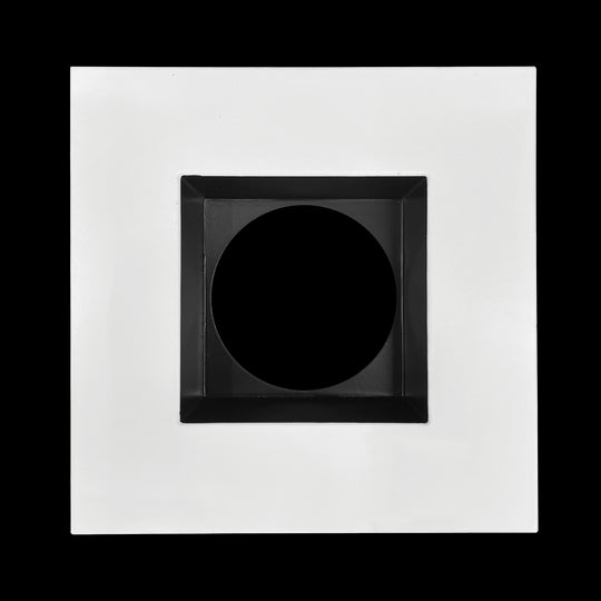 Luxrite 4" Regressed Interchangeable Square Smooth Black and White Trim Canless Spotlight, Pack of 3 (LR24967)