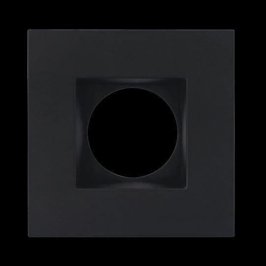Luxrite 4" Regressed Interchangeable Square Smooth Black Trim Canless Spotlight, Pack of 4 (LR24958)