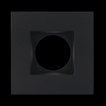 Luxrite 4" Regressed Interchangeable Square Smooth Black Trim Canless Spotlight, Pack of 4 (LR24958)