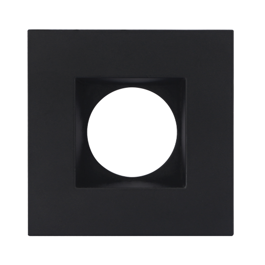 Luxrite 4" Regressed Interchangeable Square Smooth Black Trim Canless Spotlight (LR24958)