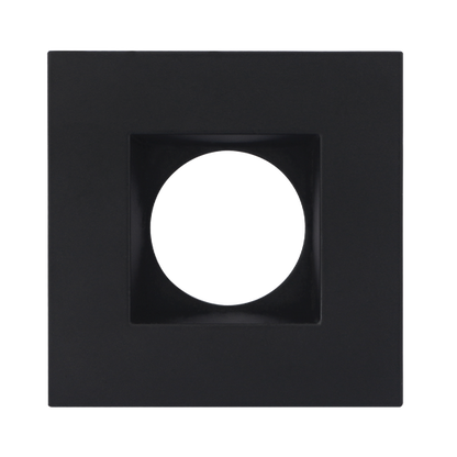 Luxrite 4" Regressed Interchangeable Square Smooth Black Trim Canless Spotlight (LR24958)